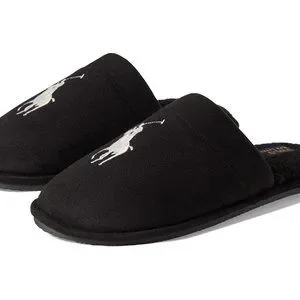 NIB POLO RALPH LAUREN MEN\'S SLIP ON‎ SLIPPERS BLACK Buy Polo Ralph Lauren Black Klarence Slip On Slippers from  main image 2